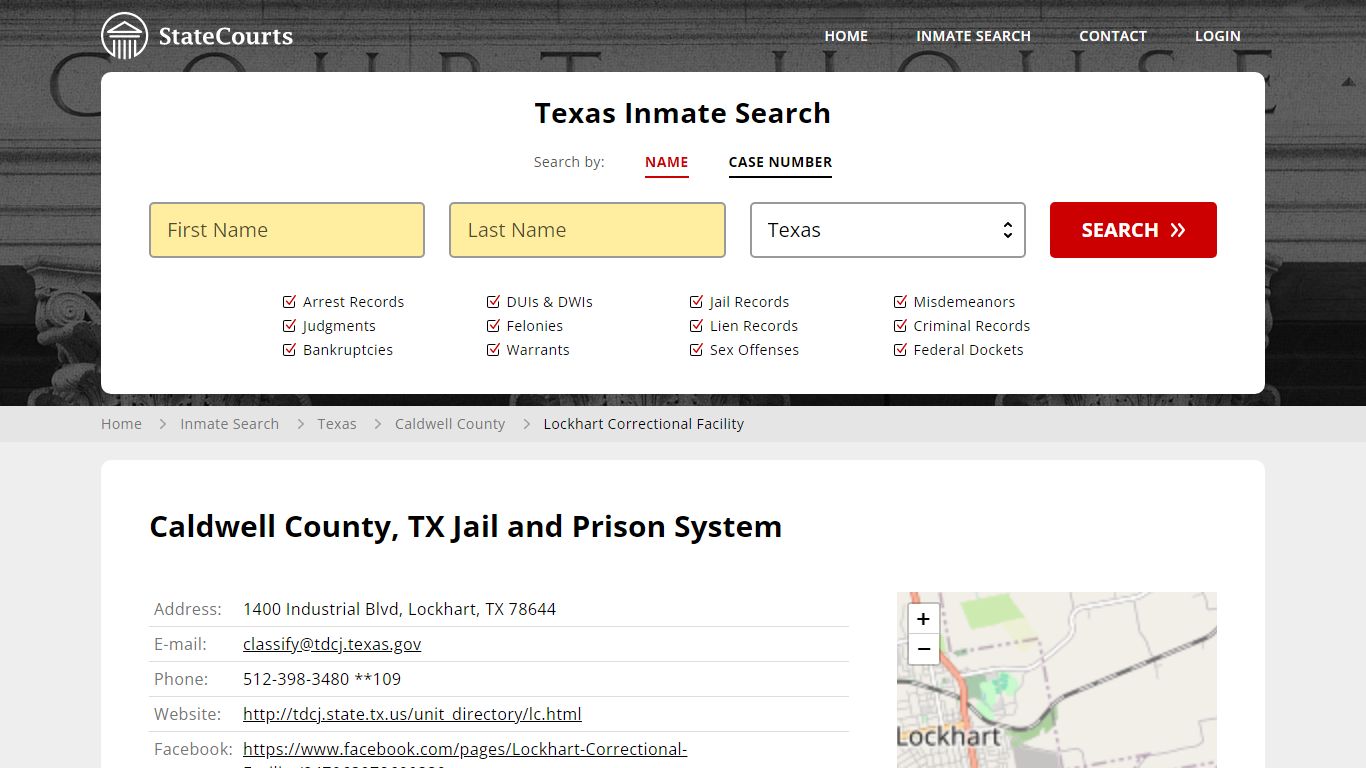 Caldwell County, TX Jail and Prison System - State Courts